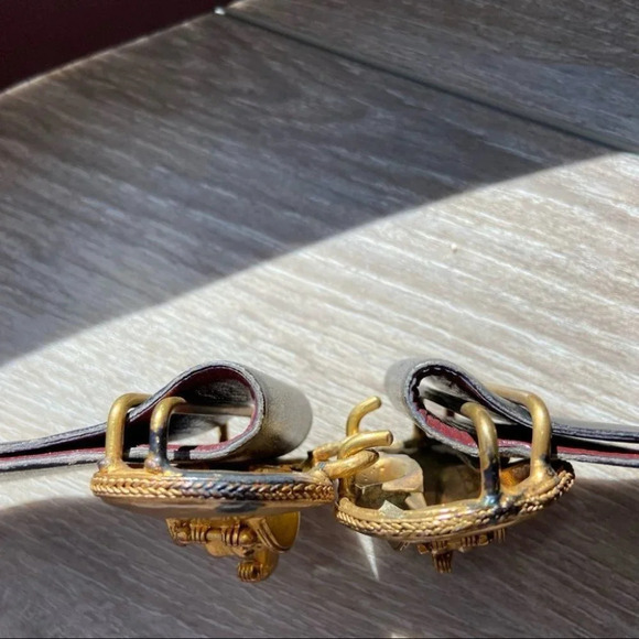 Vintage Antique Elephant Head Leather Waist Belt - Picture 10 of 16